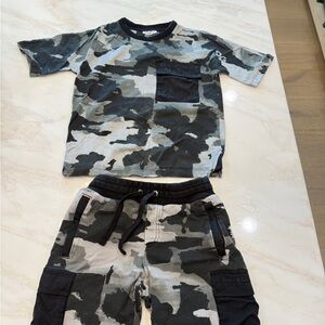Dolce & Gabbana Gray Camouflage Set